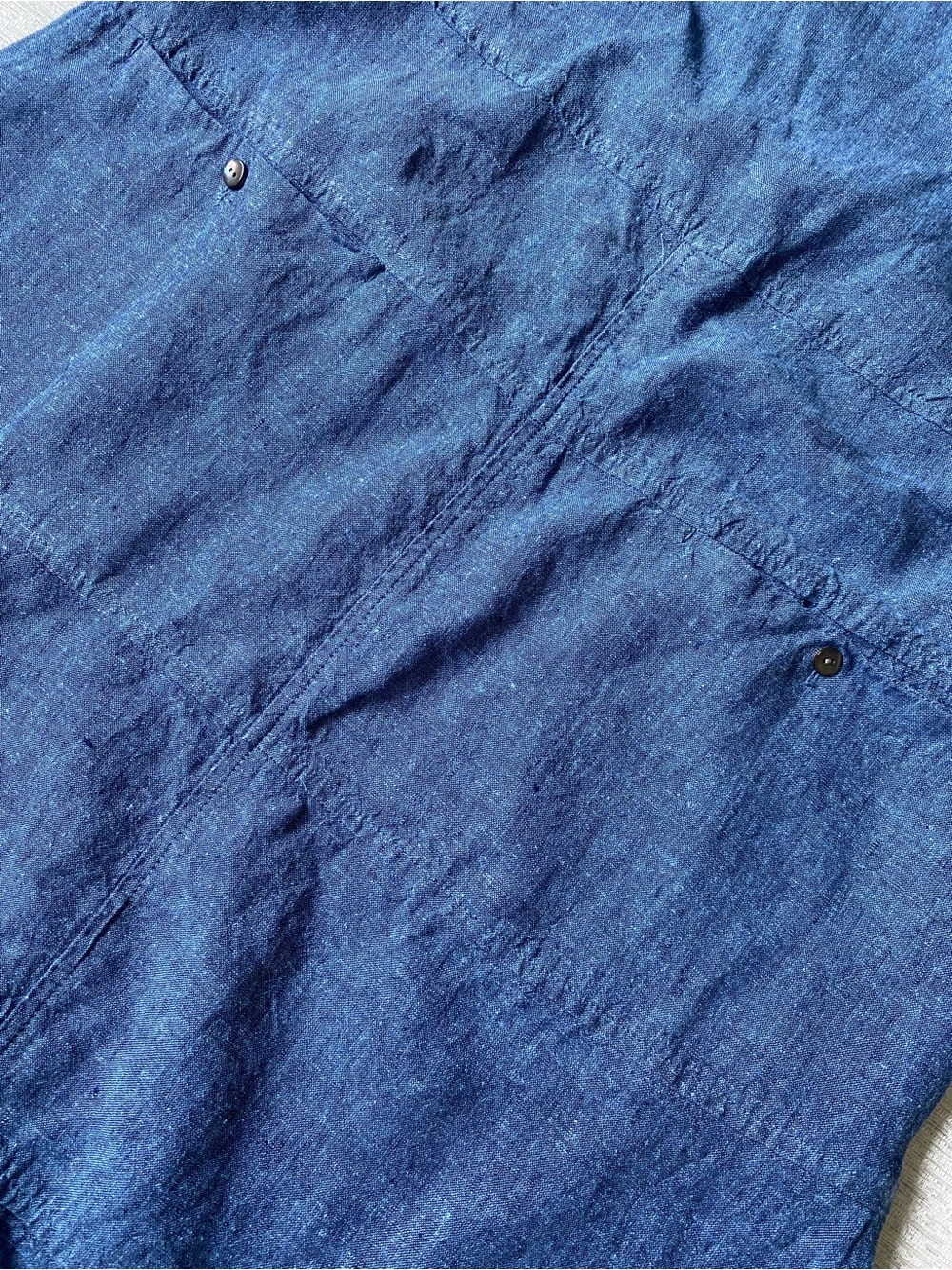 J.jill Blue Pure Jill 100% Linen Sleeveless Summer Dress Pockets Midi - Picture 7 of 12